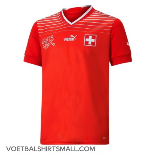 Zwitserland Voetbalkleding Thuisshirt WK 2022 Korte Mouwen